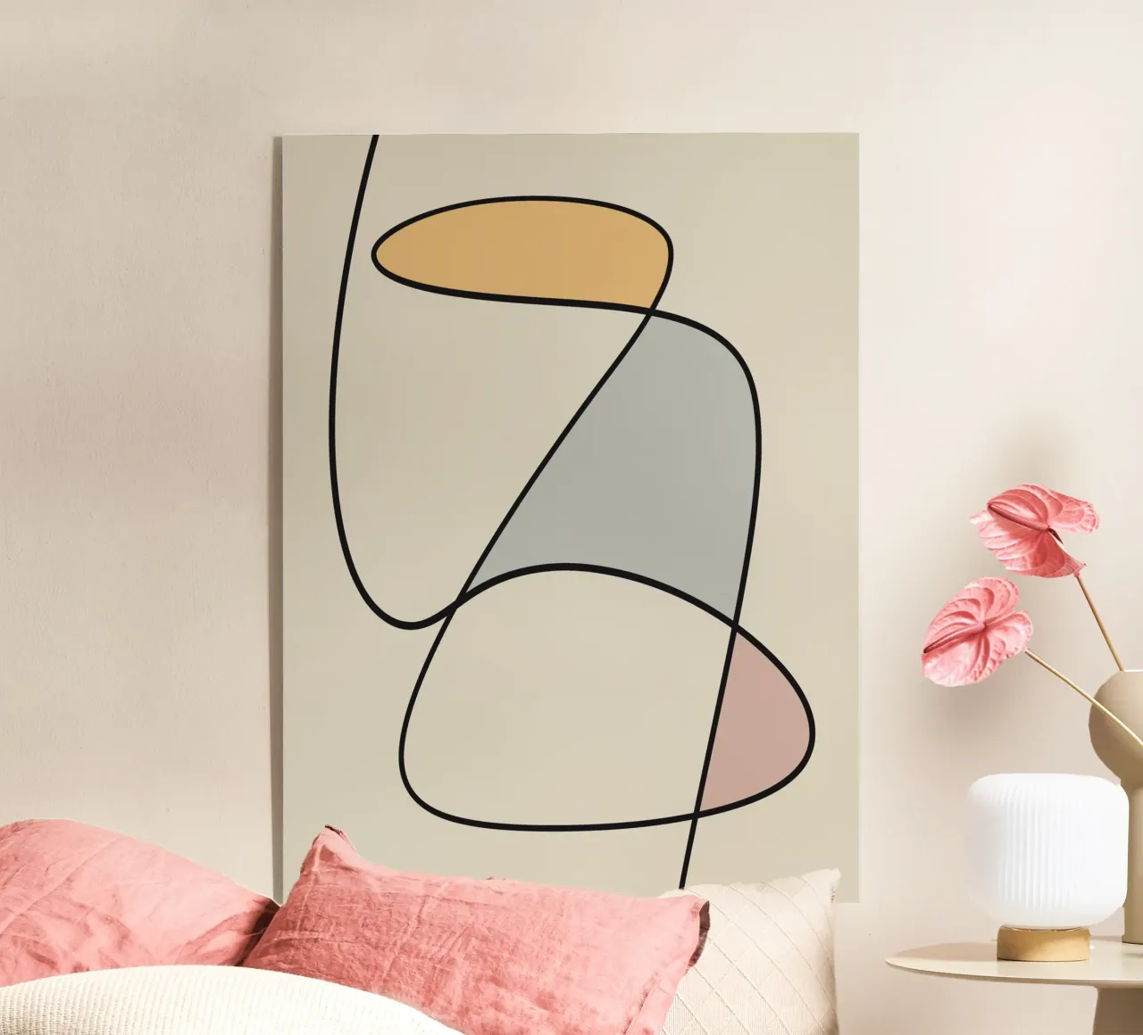 Minimal graceful line art abstract 11 plexiglass da Little Dean