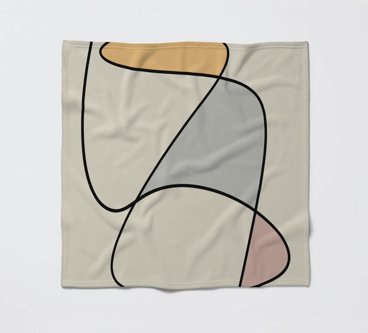 Arte lineal minimalista abstracto 11 manta de franela de Little Dean