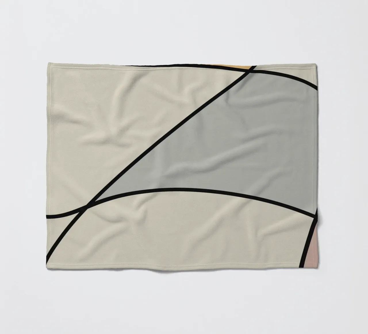 Arte lineal minimalista abstracto 11 manta de franela de Little Dean