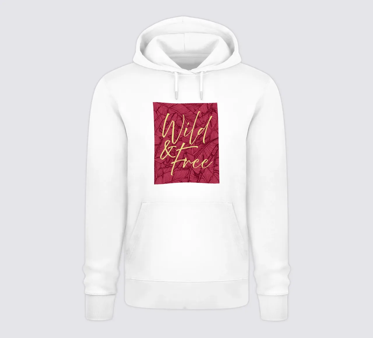 Wild & Free Bold Version felpa con cappuccio da designdn