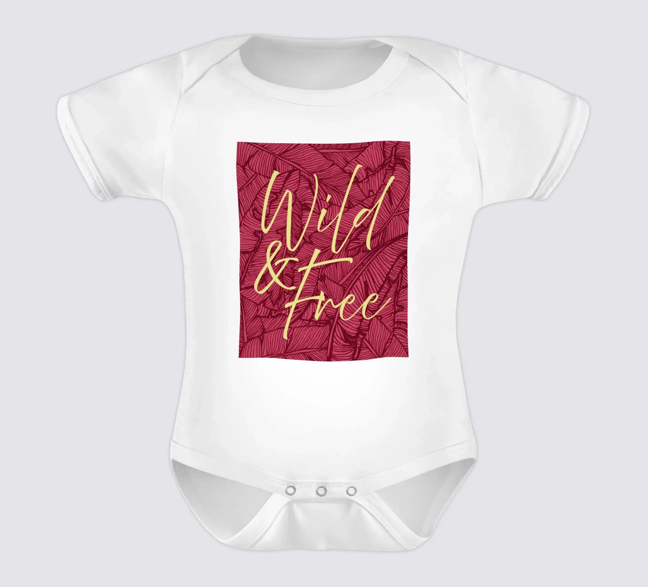 Wild & Free Bold Version body neonato maniche corte da designdn