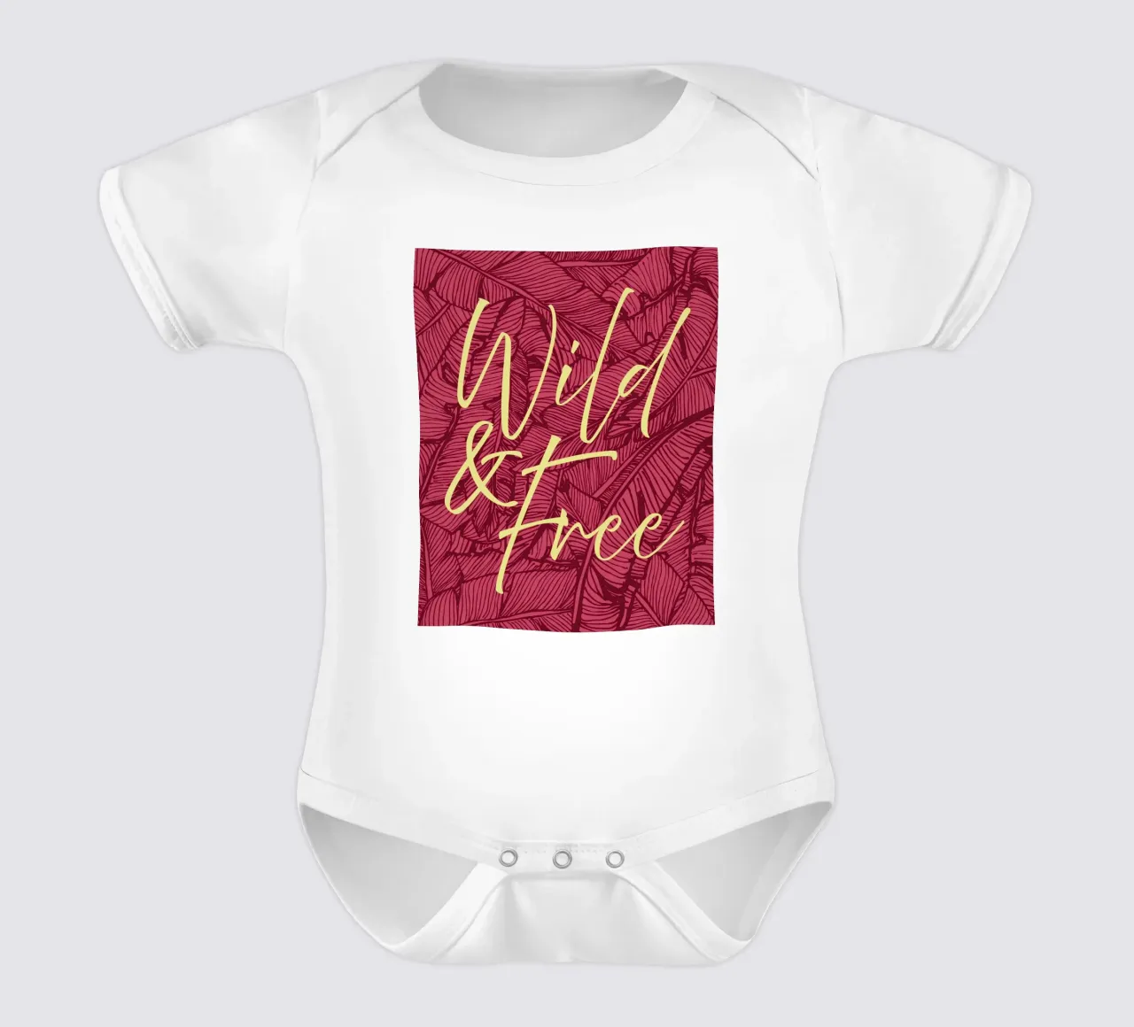 Wild & Free Bold Version body neonato maniche corte da designdn