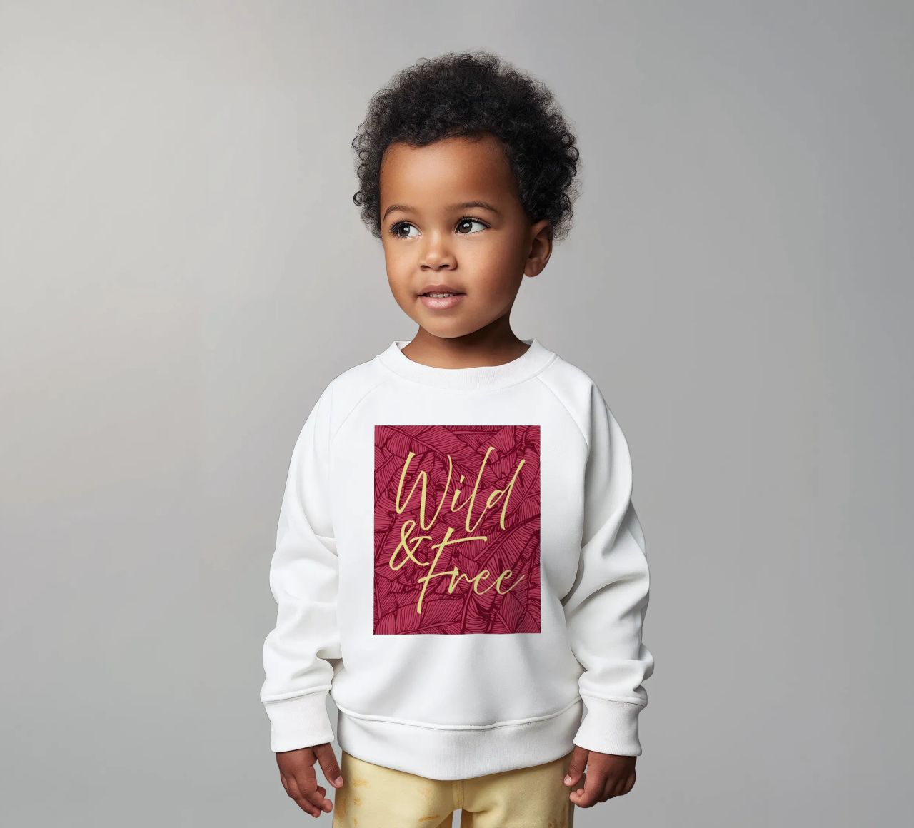 Wild & Free Bold Version felpa neonato da designdn