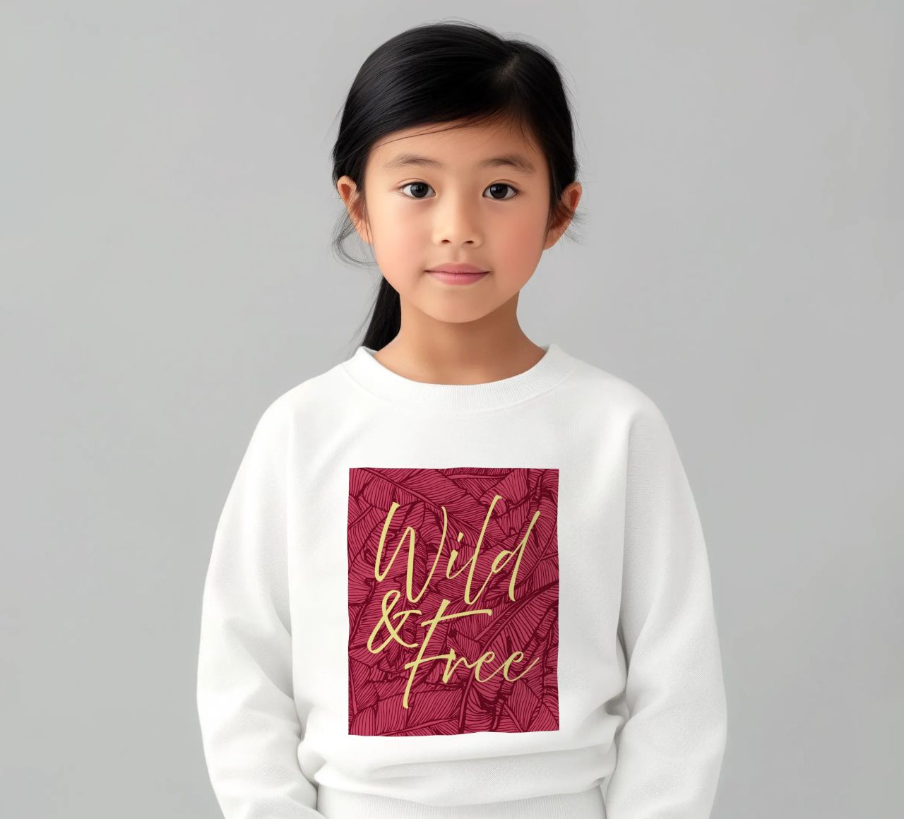 Wild & Free Bold Version felpa bambino da designdn