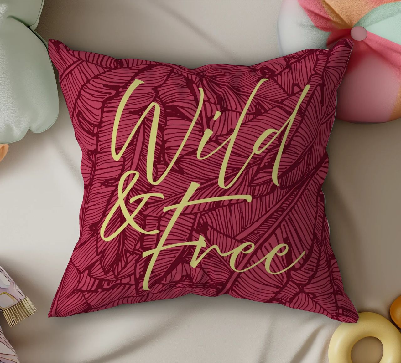 Wild & Free Bold Version cuscino da designdn