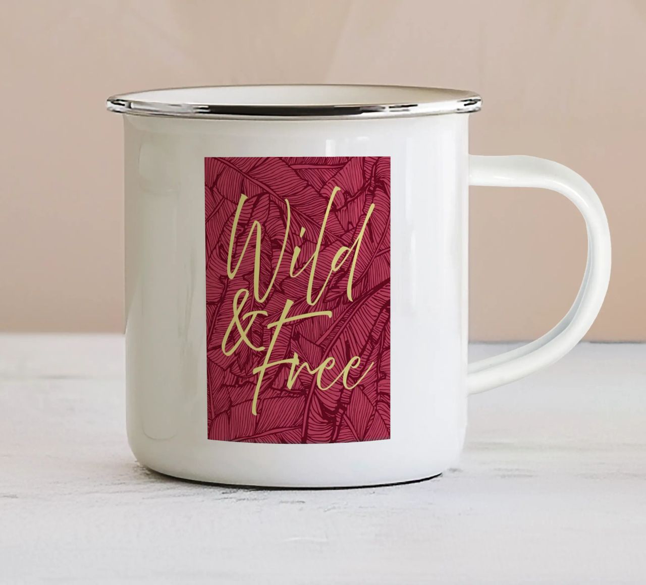 Wild & Free Bold Version tazza in smalto da designdn