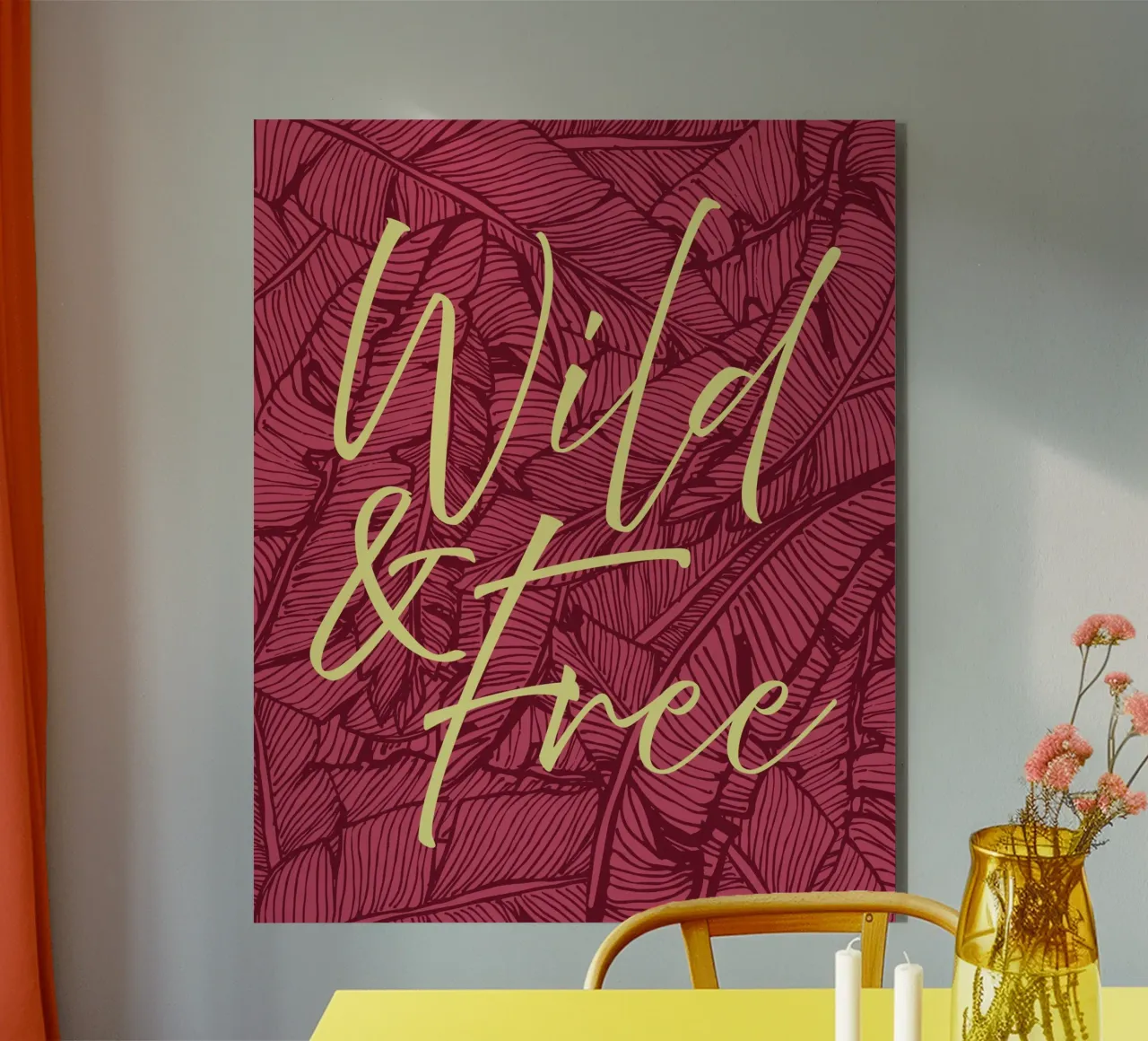 Wild & Free Bold Version alluminio dibond da designdn