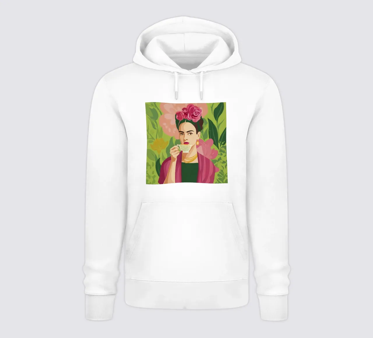 Ragazza messicana pastello con tè, atmosfera moderna del Midcentury felpa con cappuccio da Modern Muse