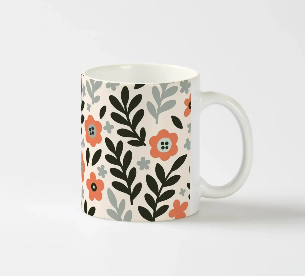 Collage di primavera a tema fiori tazza in ceramica da cafelab