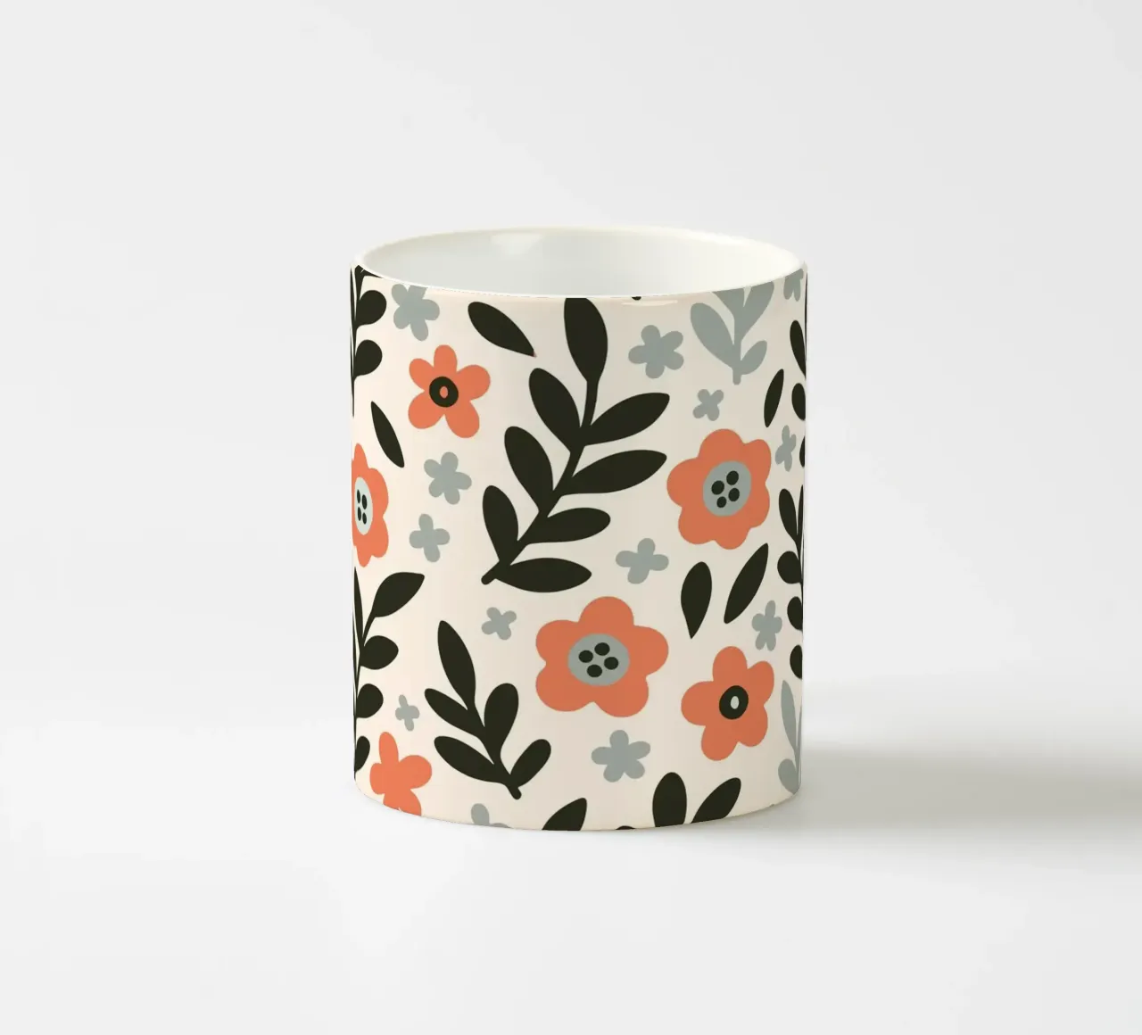 Collage di primavera a tema fiori tazza in ceramica da cafelab
