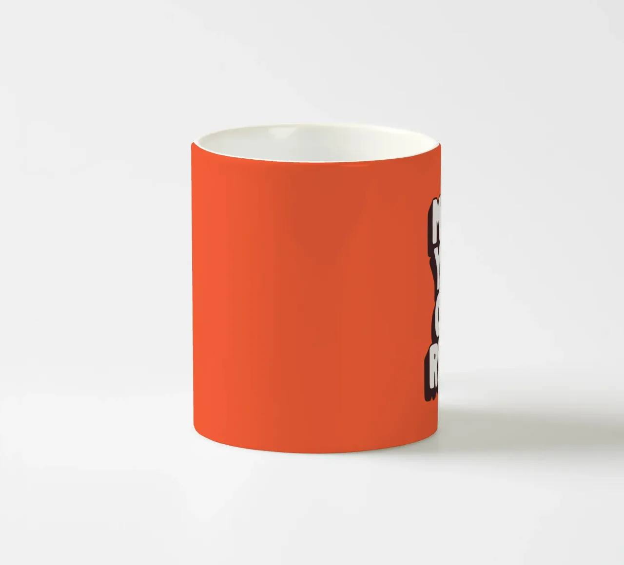 Make Your Own Rules Typography Print in Black White Orange mug en céramique de THE MOTIVATED TYPE