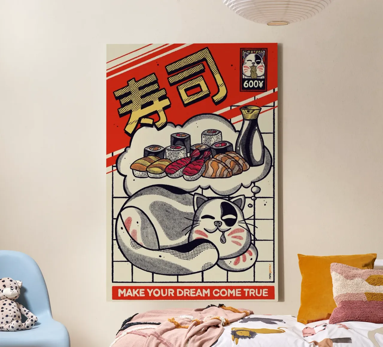 Dreaming About Sushi tela con Cornice a cassetta da Rafa Gomes