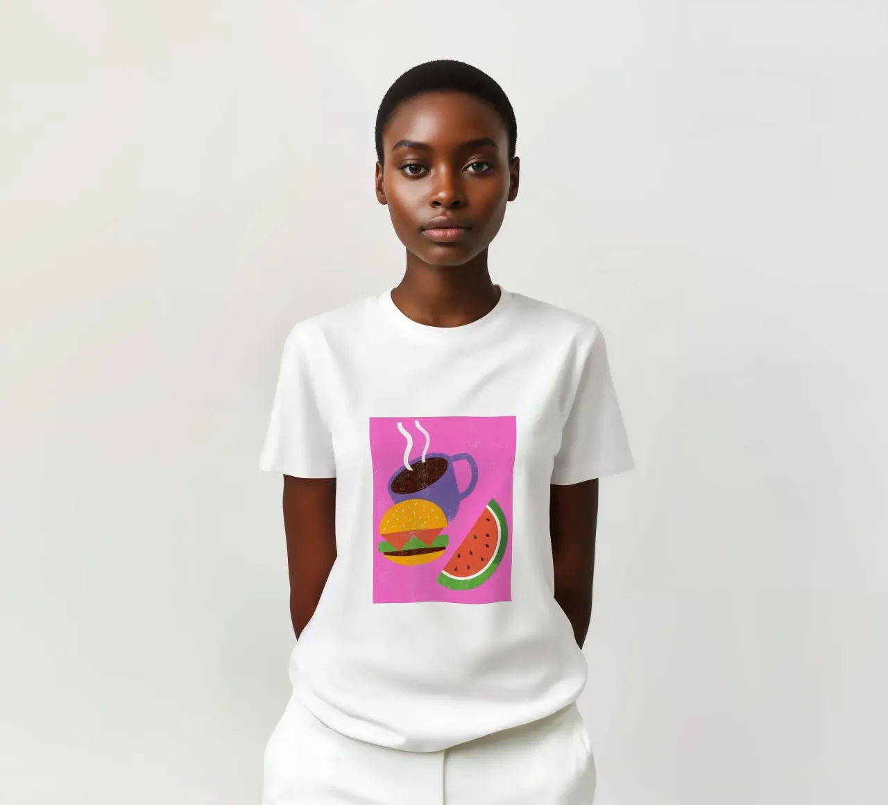 Frutta e caffè Retro Pop t-shirt da THE LATEST SHOP