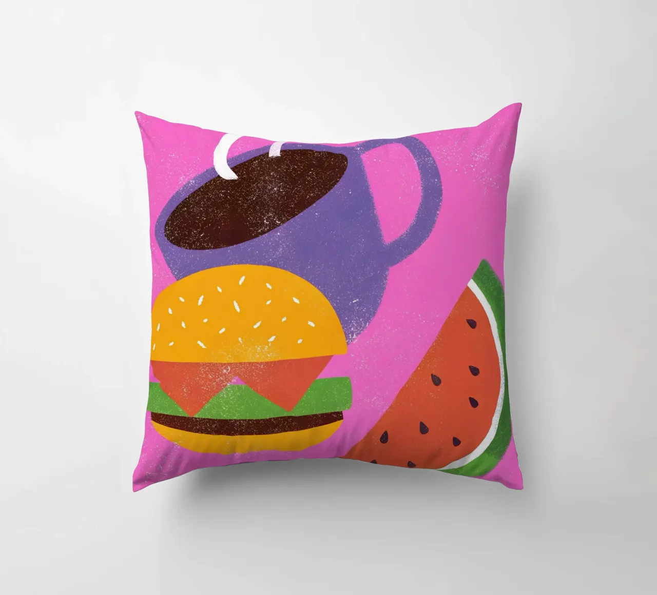 Frutta e caffè Retro Pop cuscino da THE LATEST SHOP