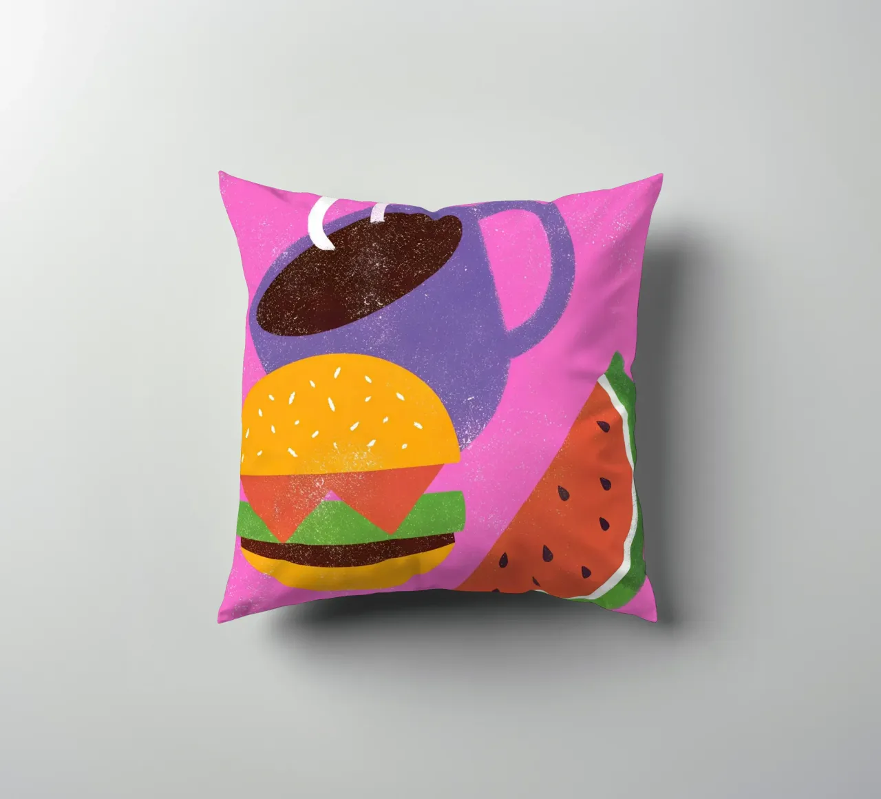 Frutta e caffè Retro Pop cuscino da THE LATEST SHOP