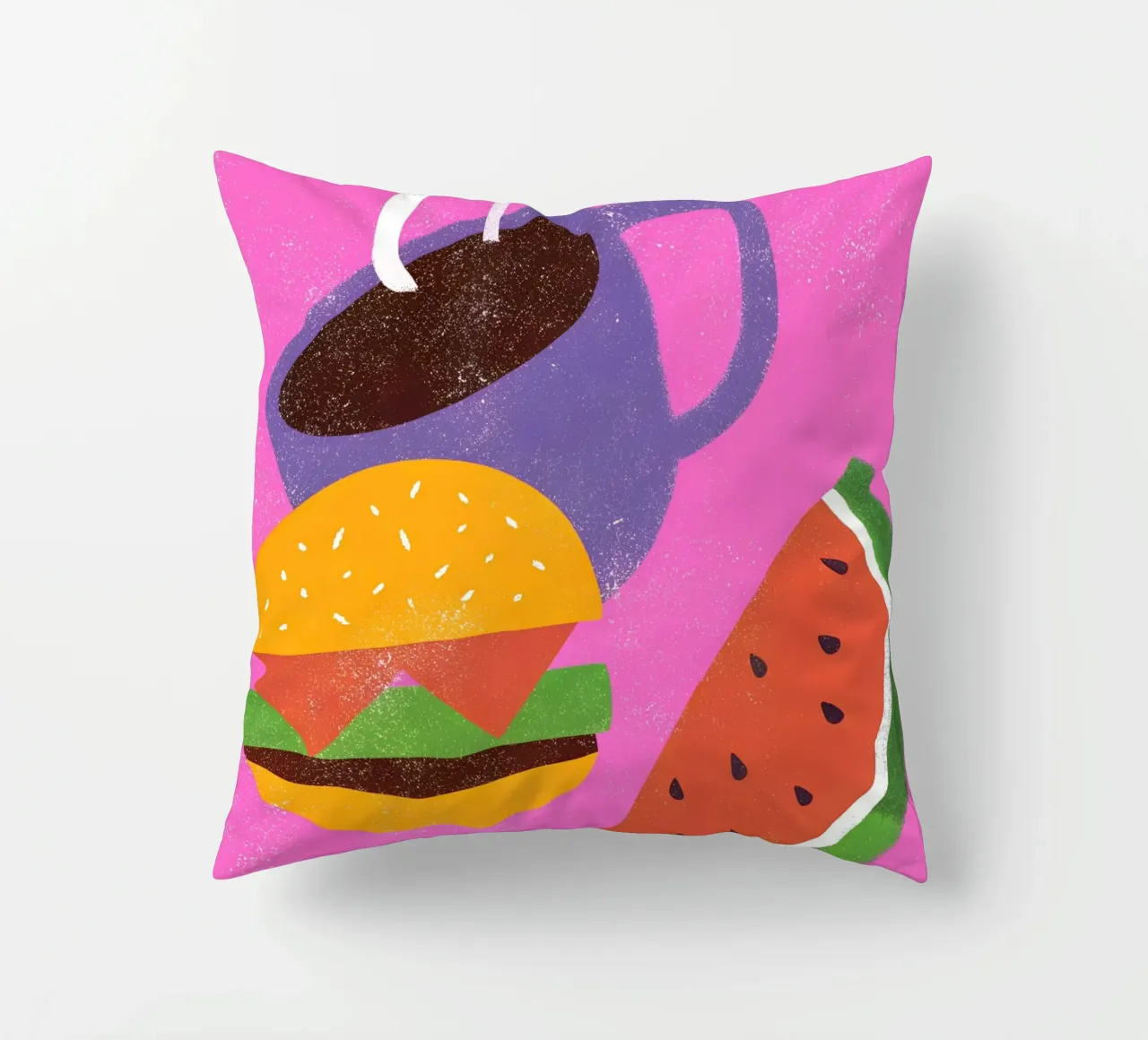 Frutta e caffè Retro Pop cuscino da THE LATEST SHOP