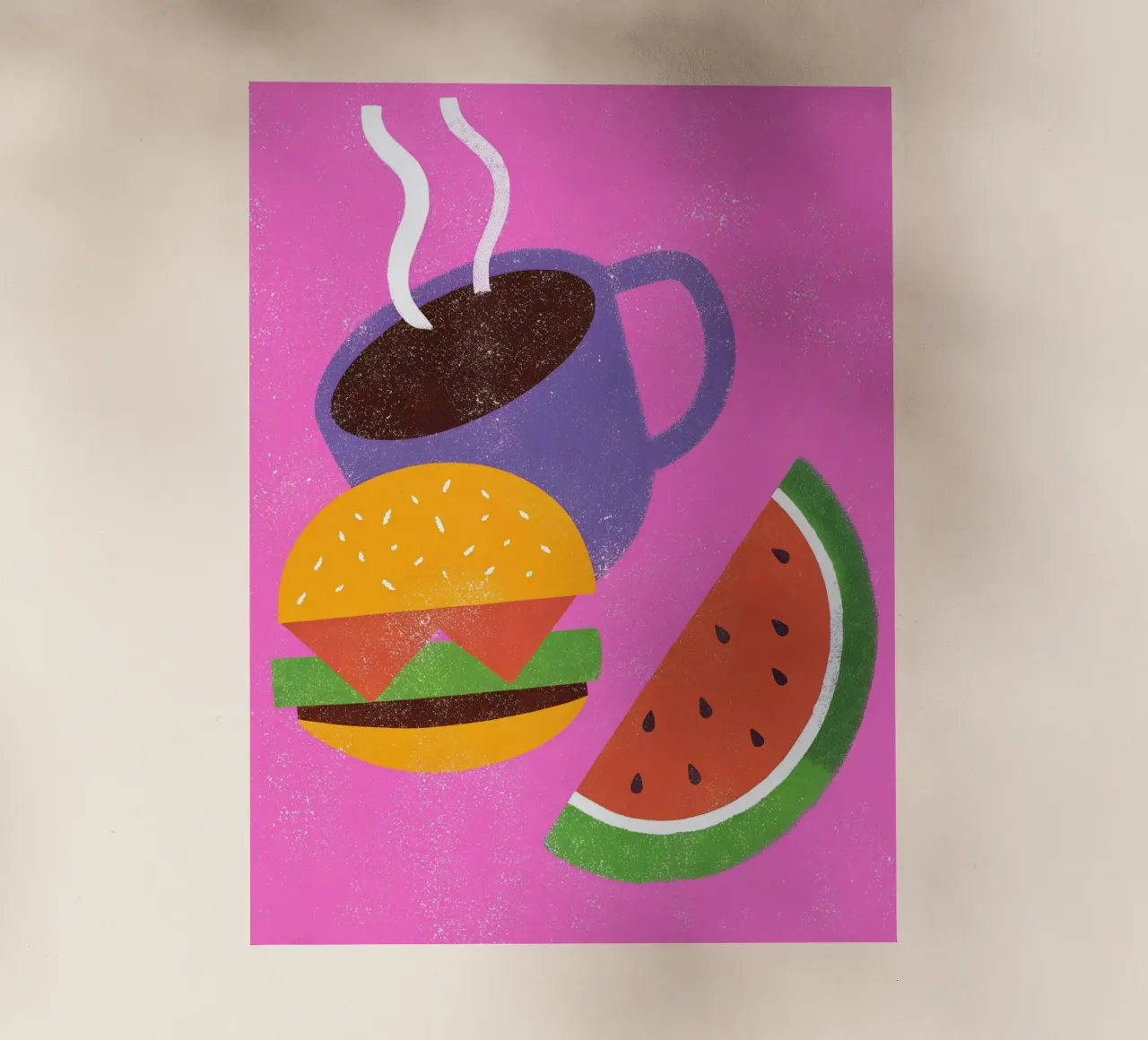 Frutta e caffè Retro Pop pellicola backlit da THE LATEST SHOP