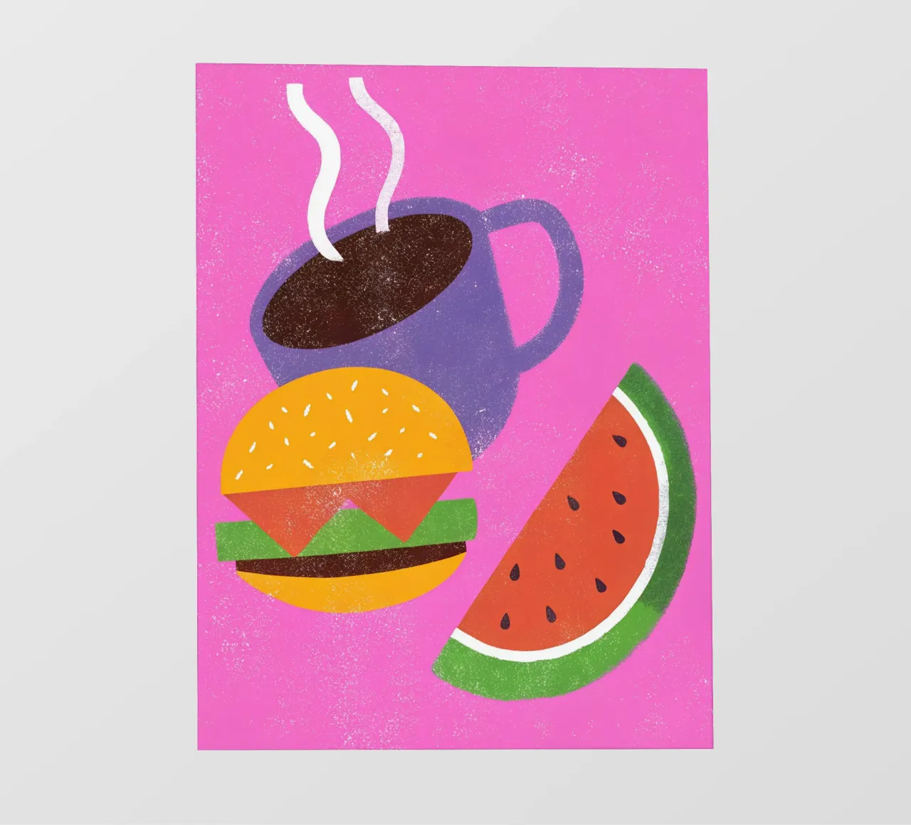 Frutta e caffè Retro Pop telo in pvc da THE LATEST SHOP