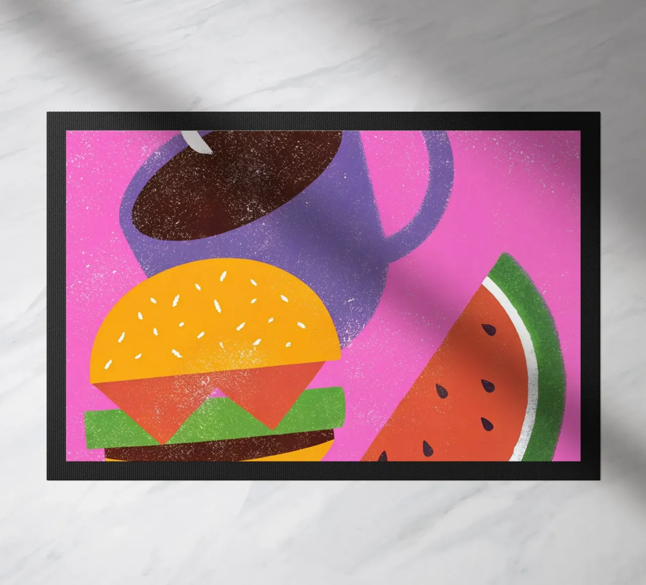 Frutta e caffè Retro Pop zerbino da THE LATEST SHOP