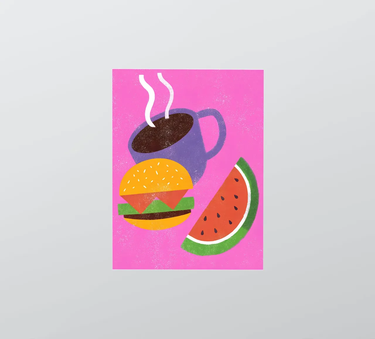 Frutta e caffè Retro Pop adesivo da THE LATEST SHOP