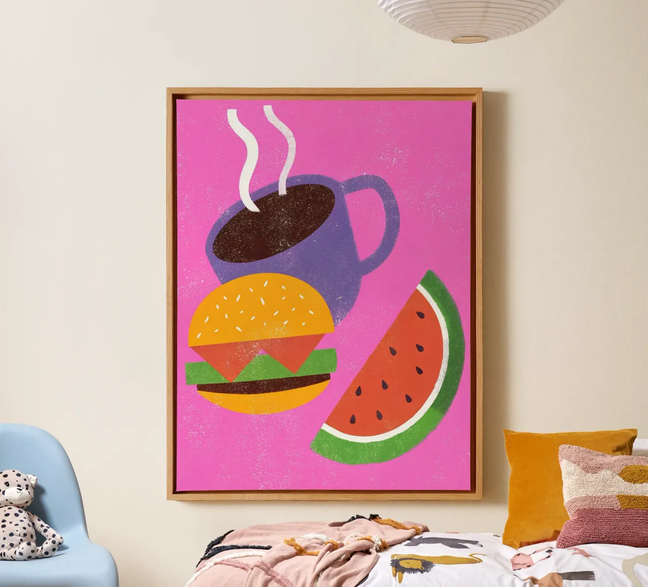 Frutta e caffè Retro Pop tela da THE LATEST SHOP