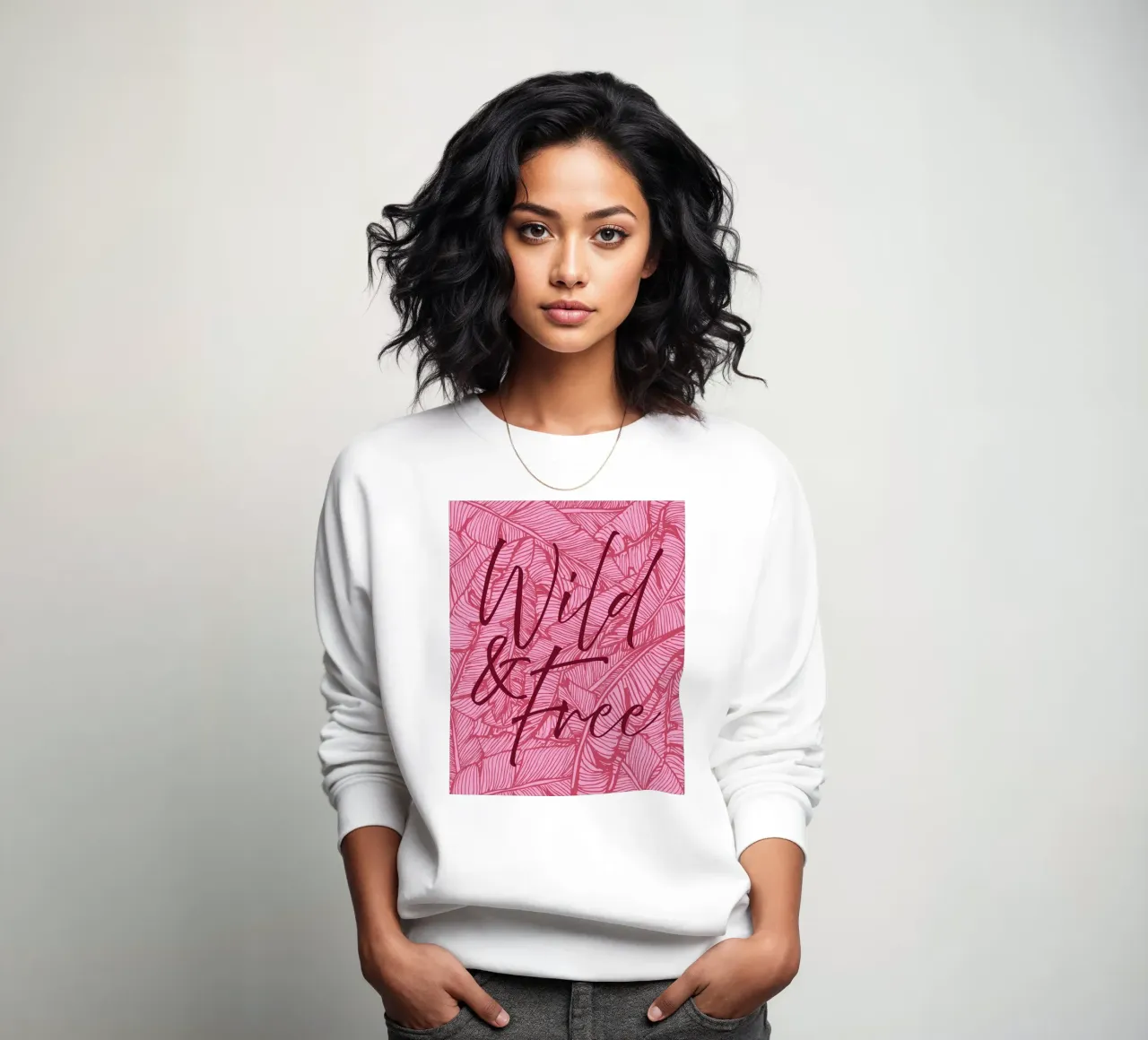 Wild & Free Pinky Version felpa da designdn