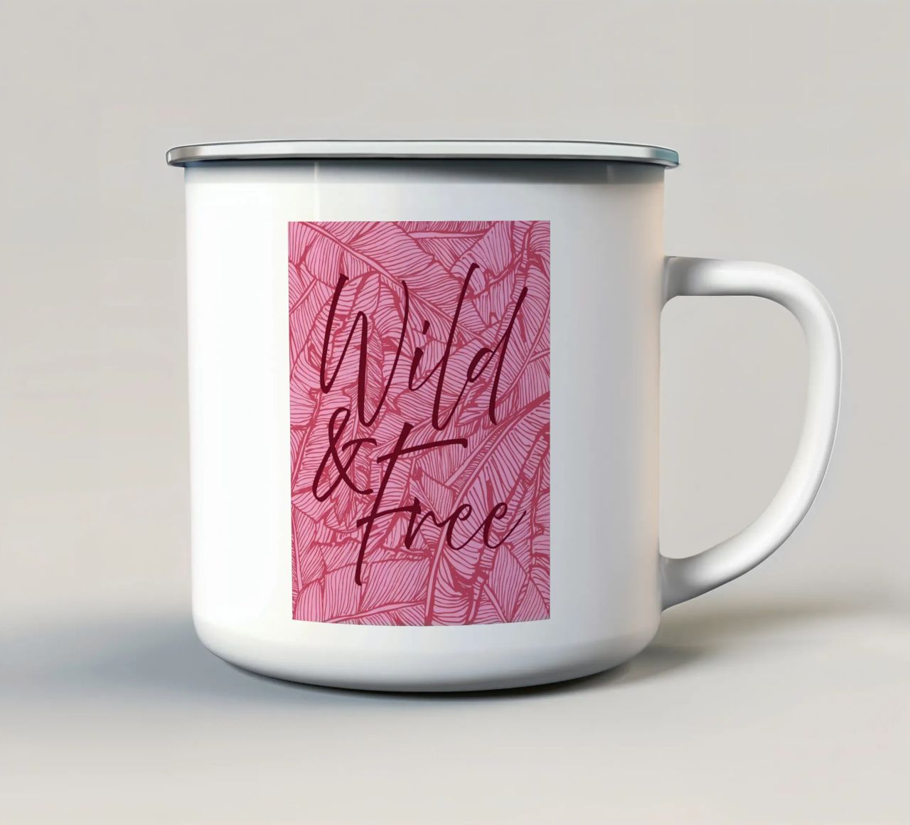 Wild & Free Pinky Version tazza in smalto da designdn