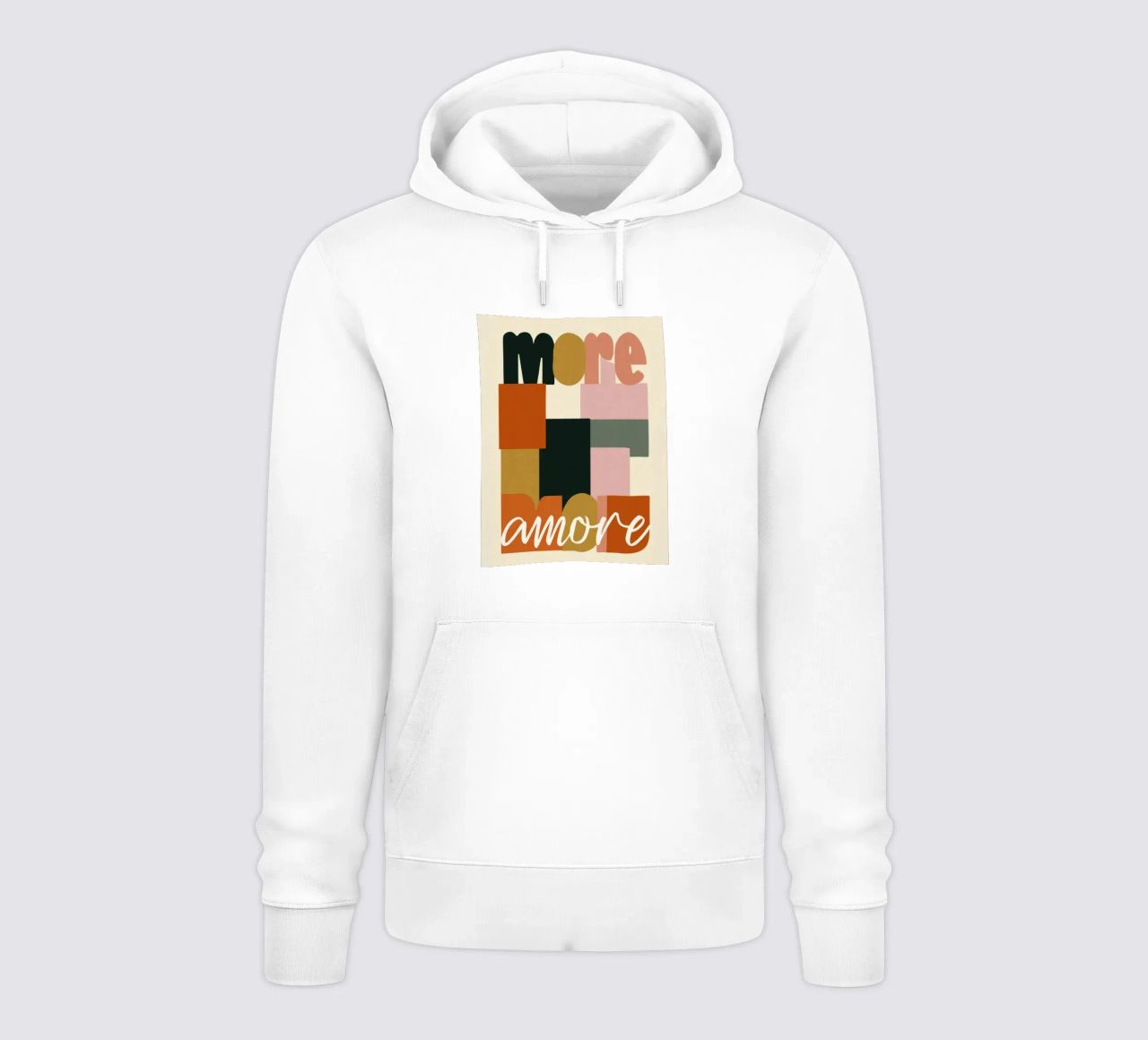 Plus Amore Bold 70s Boho Abstract Typography sweat à capuche de Modern Muse