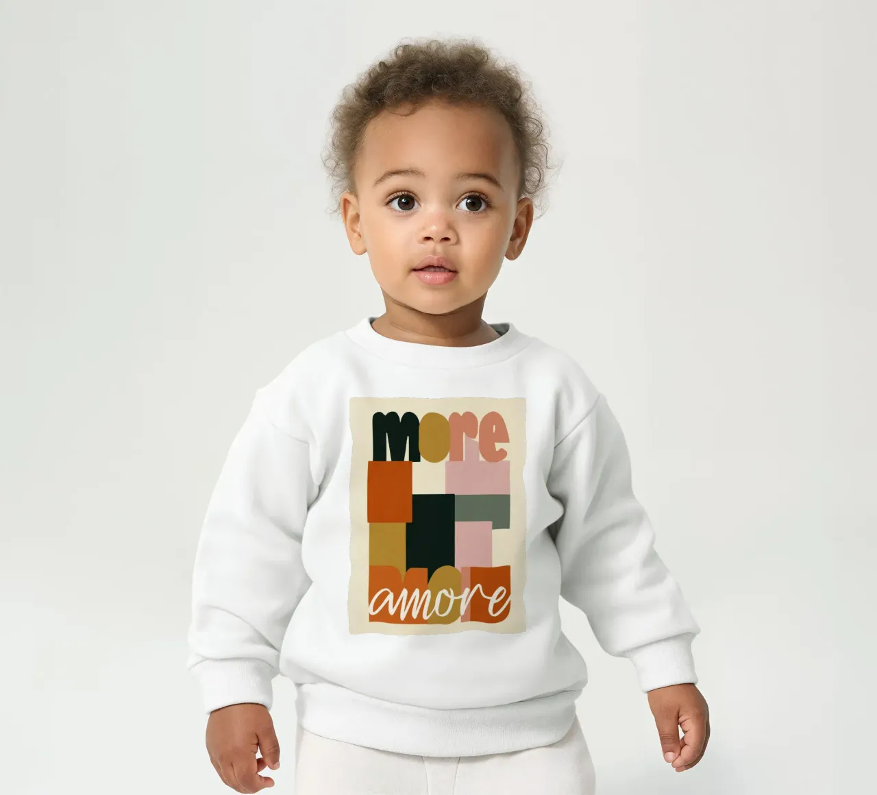 Più tipografia astratta Amore Bold anni '70 Boho felpa neonato da Modern Muse