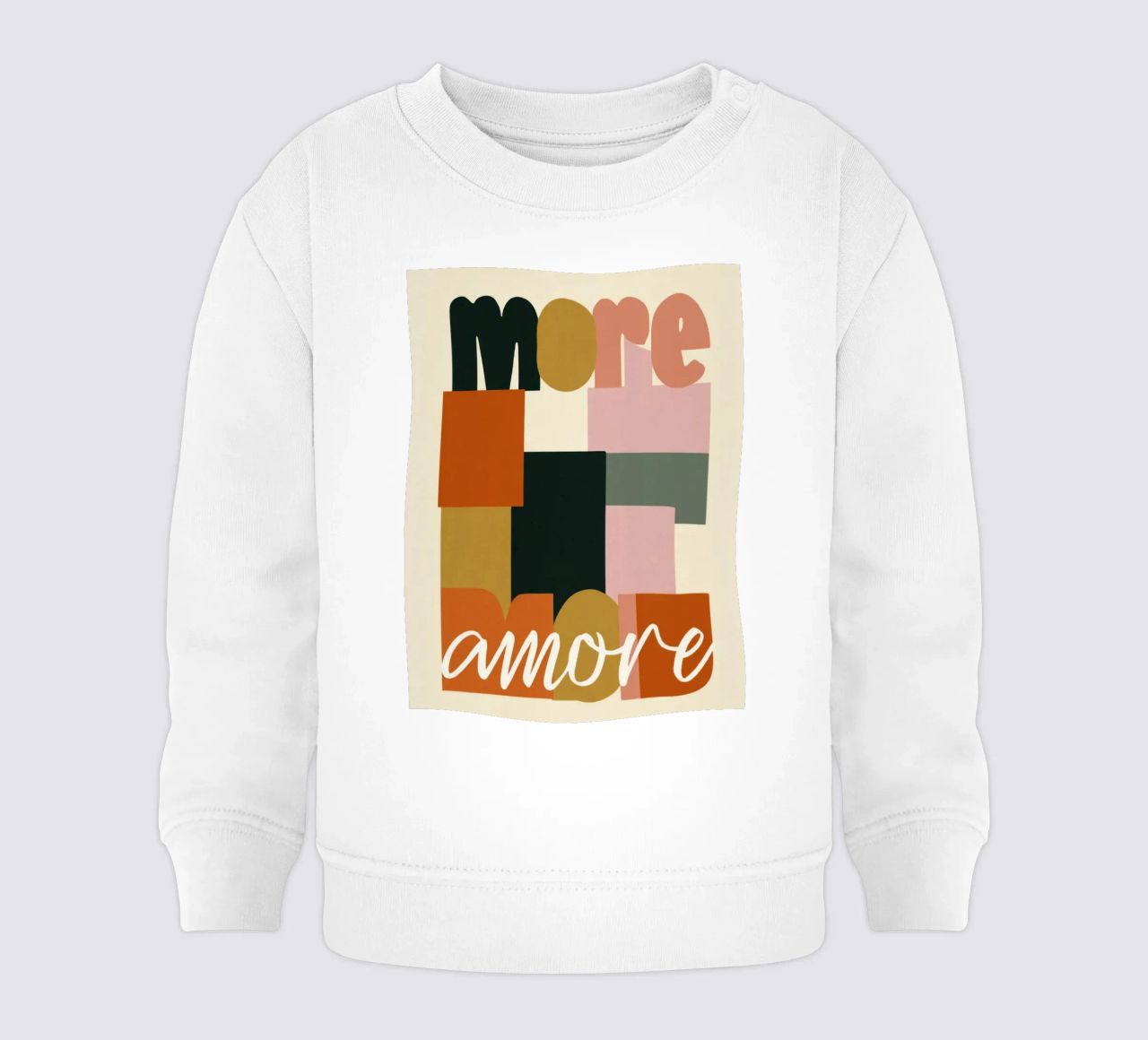 Plus Amore Bold 70s Boho Abstract Typography sweat pour bébé de Modern Muse