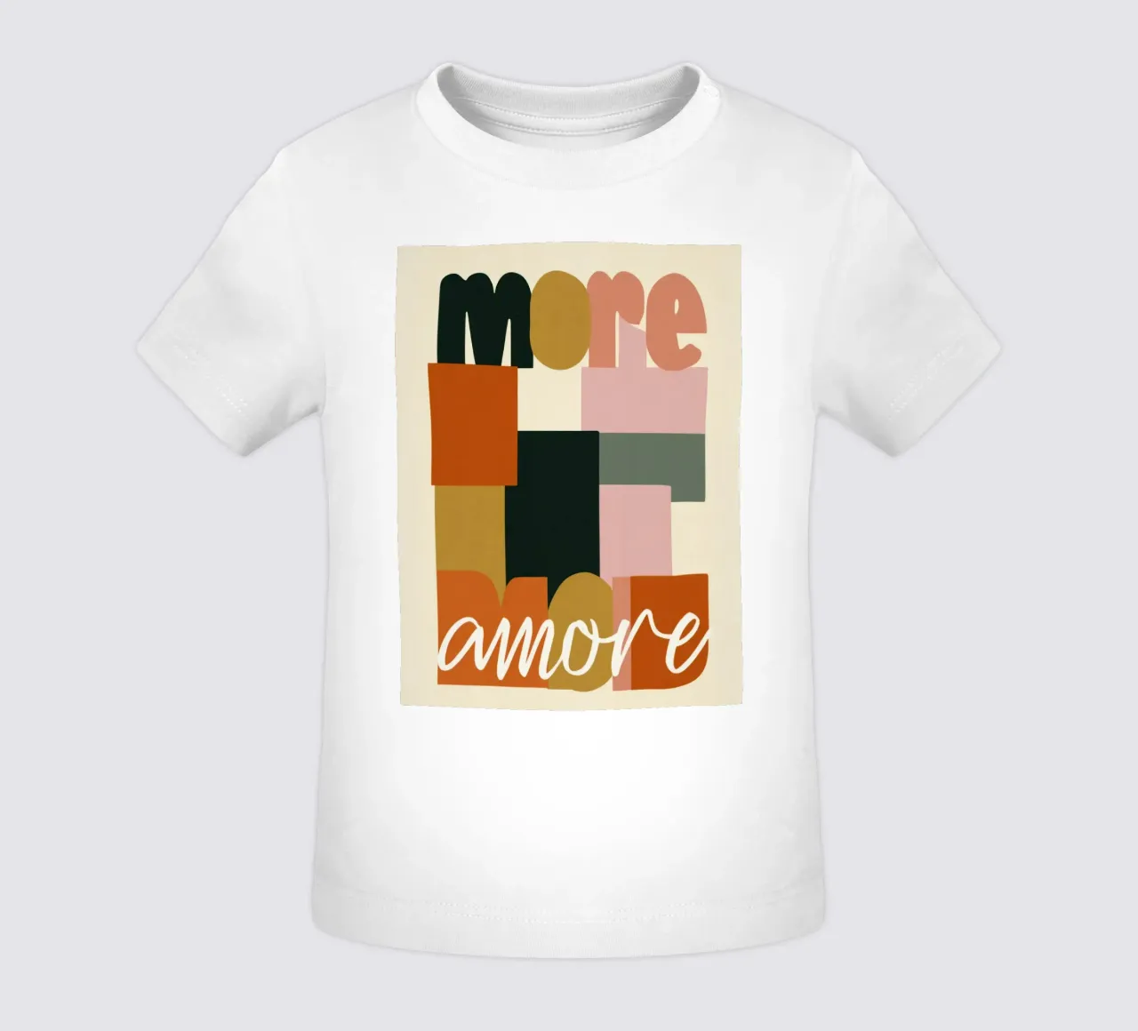 Più tipografia astratta Amore Bold anni '70 Boho maglietta neonato da Modern Muse