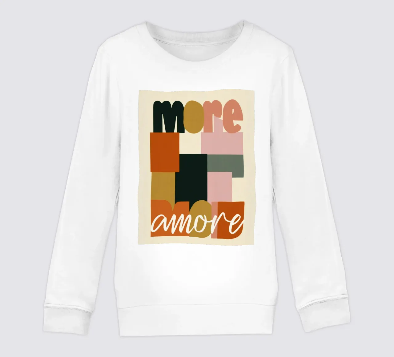 Più tipografia astratta Amore Bold anni '70 Boho felpa bambino da Modern Muse