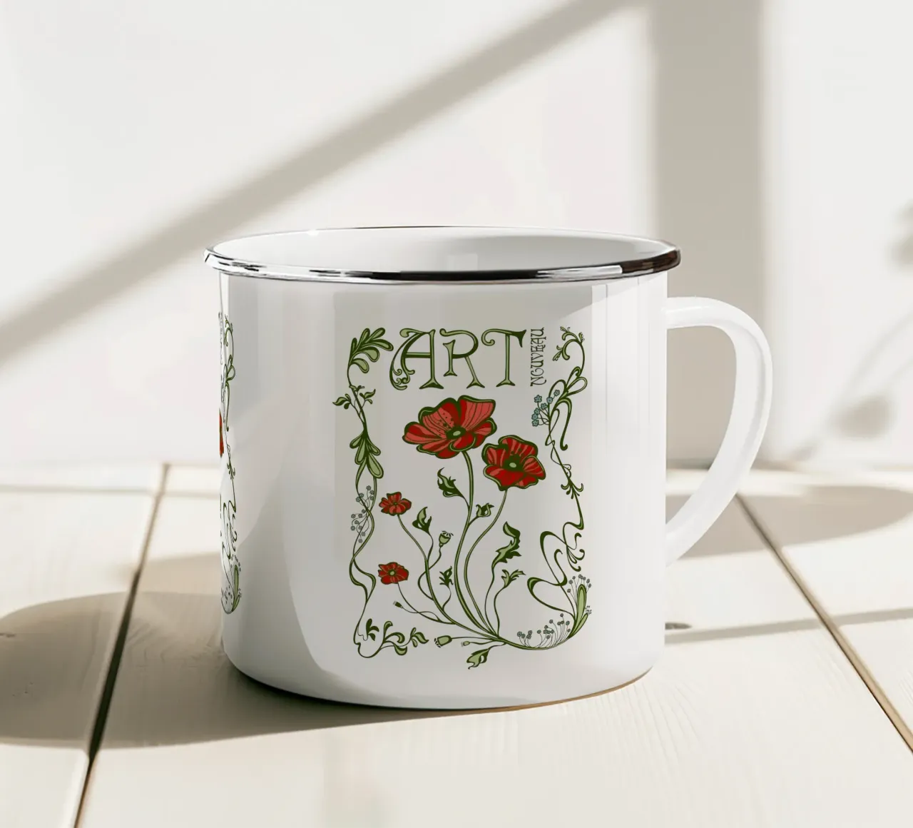 Art Nouveau Jugendstil tazza in smalto da DYDesign