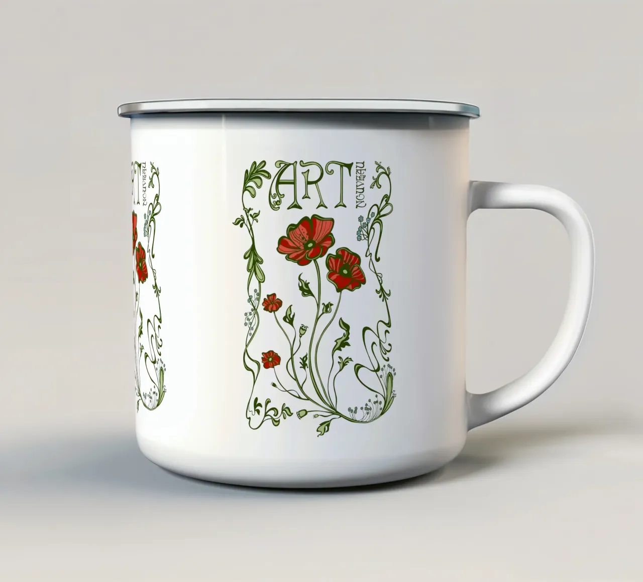 Art Nouveau Jugendstil tazza in smalto da DYDesign
