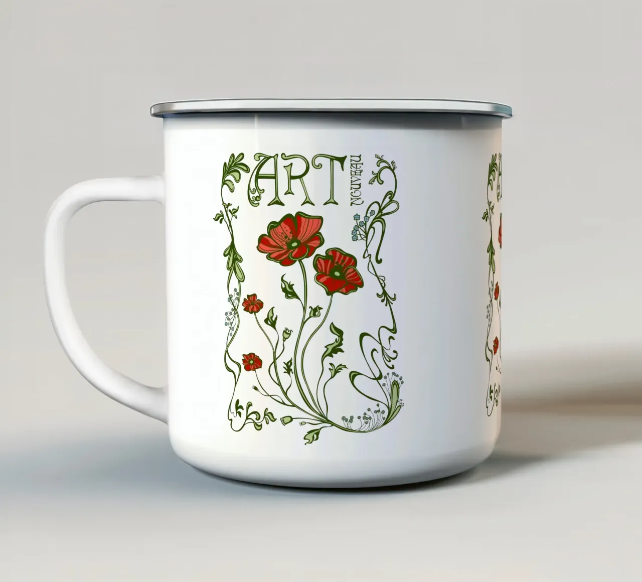 Art Nouveau Jugendstil tazza in smalto da DYDesign