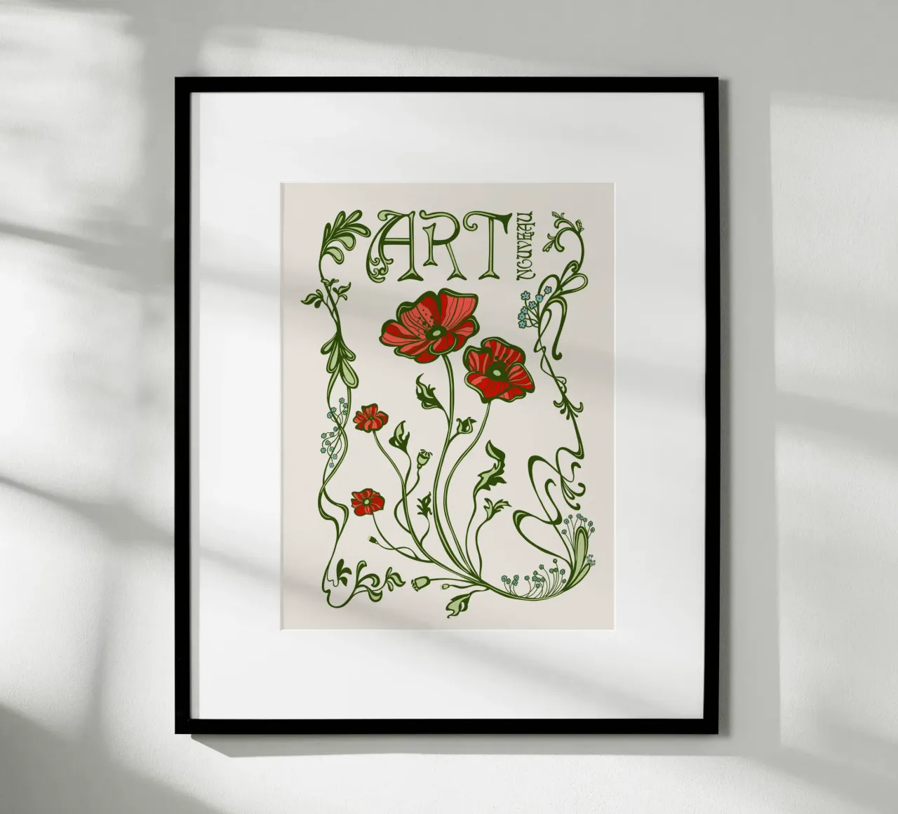 Art Nouveau Jugendstil poster con telaio in plastica da DYDesign
