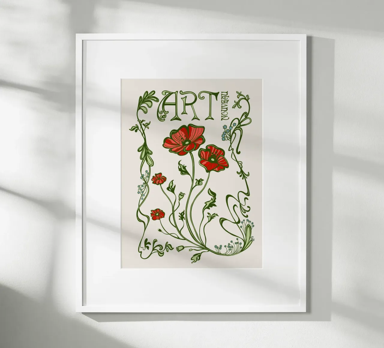 Art Nouveau Jugendstil poster con telaio in plastica da DYDesign