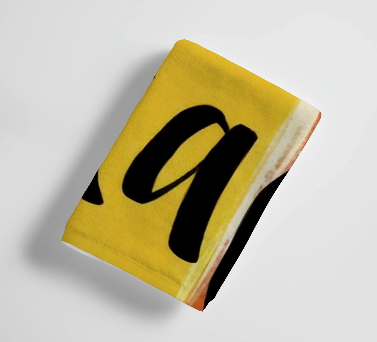 Ciao Kakadu Bold Typography on Colorful Retro Stripes towel by Modern Muse