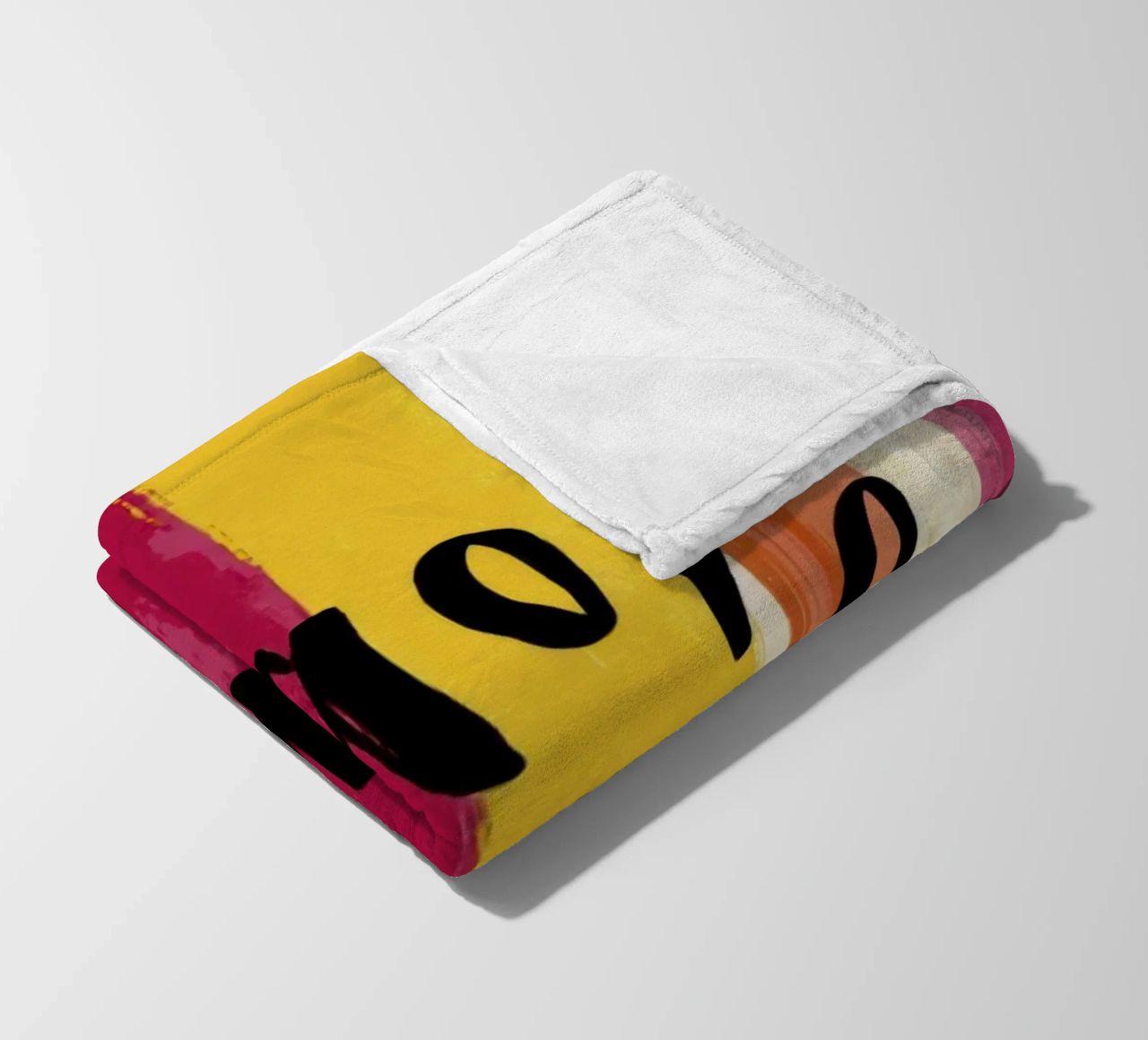 Ciao Kakadu: tipografia in grassetto su strisce colorate retrò coperta in pile da Modern Muse