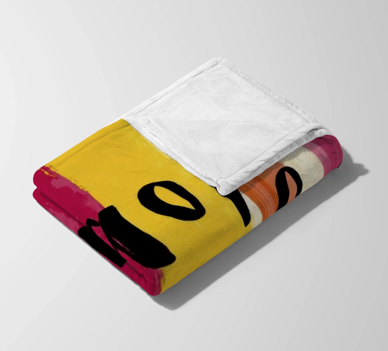 Ciao Kakadu: tipografia in grassetto su strisce colorate retrò coperta in pile da Modern Muse