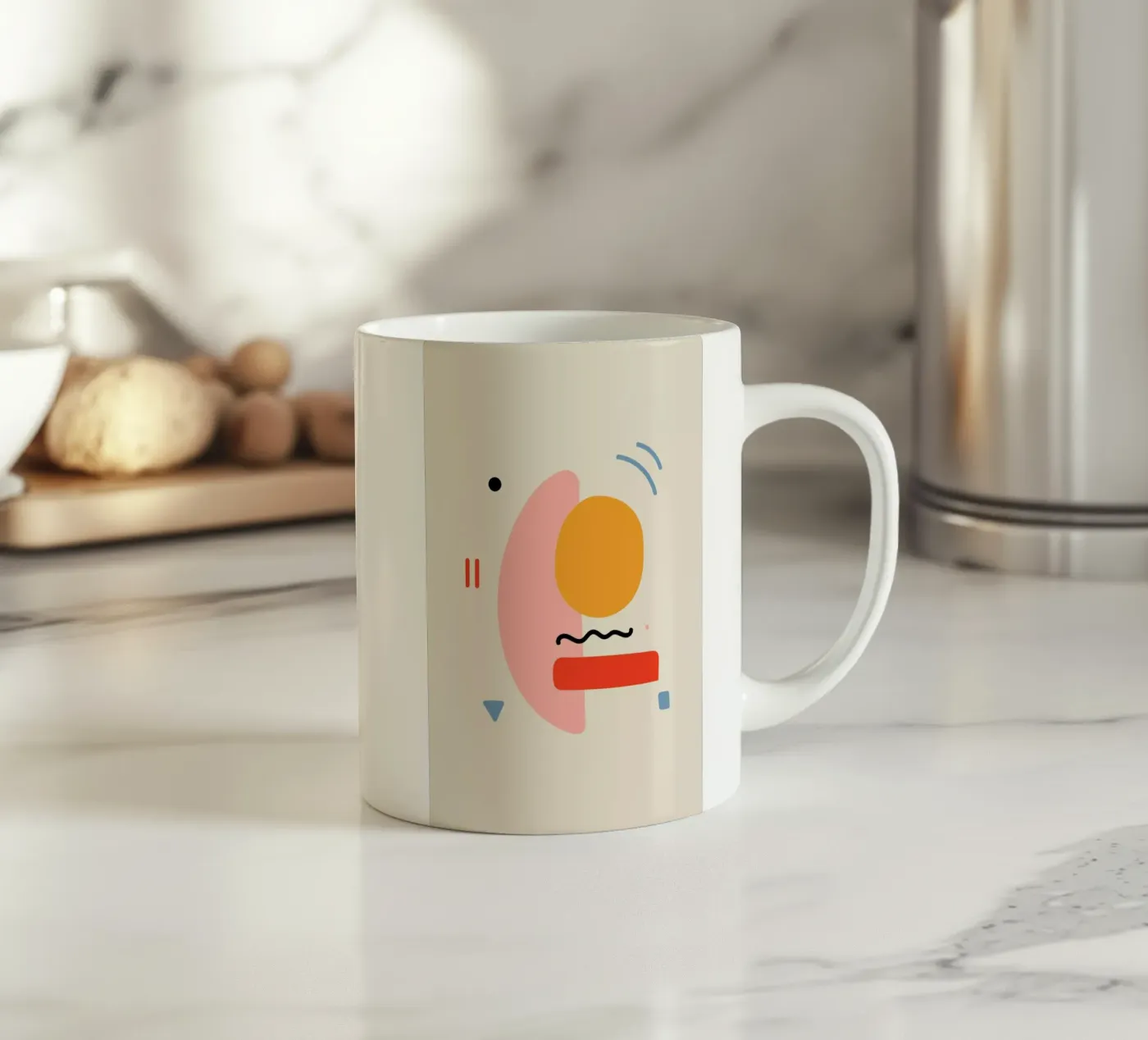 Surprised ceramic mug by Pure