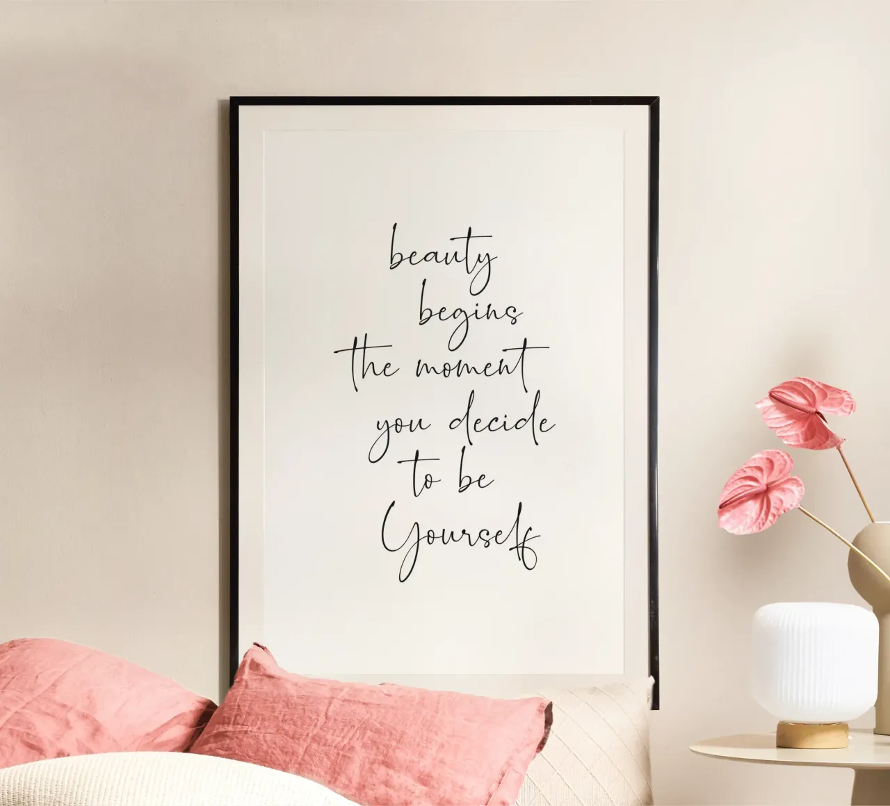 La beauté commence au moment où vous décidez d'être vous-même poster de NouveauPrints