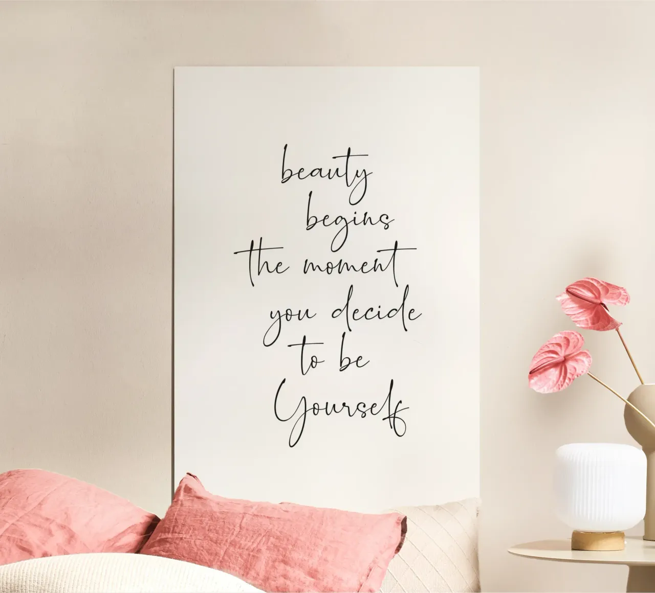 Schönheit beginnt in dem Moment, in dem du dich entscheidest, du selbst zu sein Hahnemühle von NouveauPrints