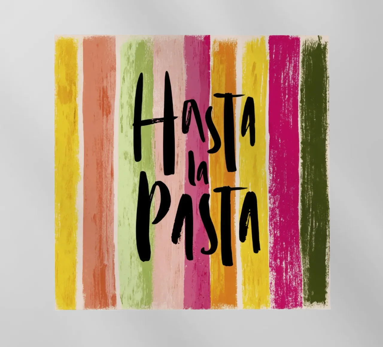 Hasta la Pasta: tipografia in grassetto su strisce retrò pellicola backlit da Modern Muse