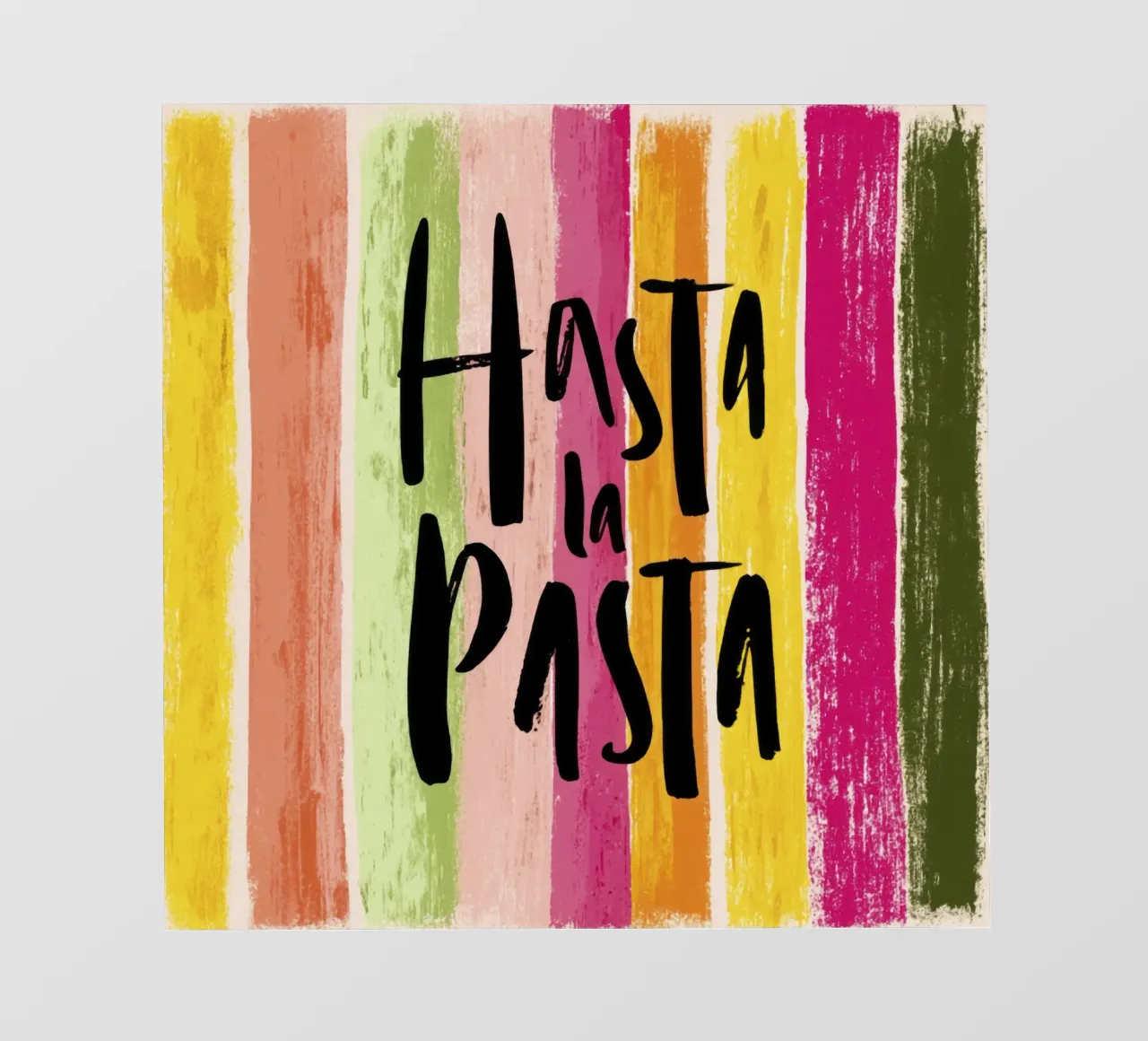 Hasta la Pasta: tipografia in grassetto su strisce retrò pellicola backlit da Modern Muse