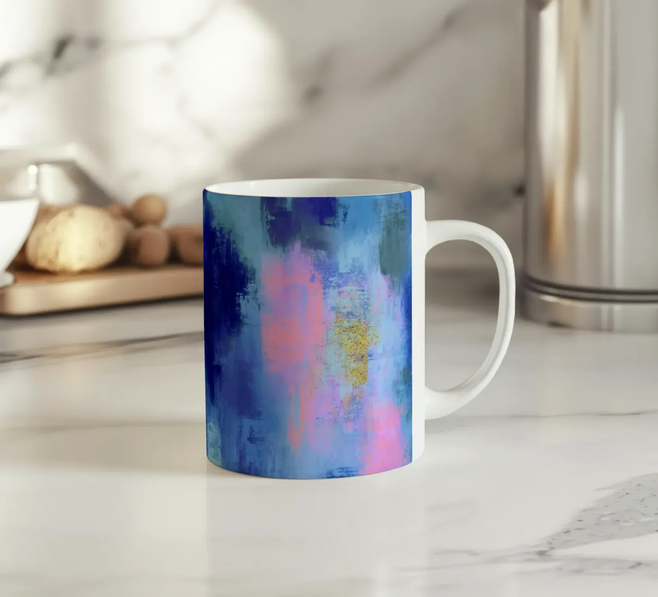Joyful Blue ceramic mug by Petra Lang