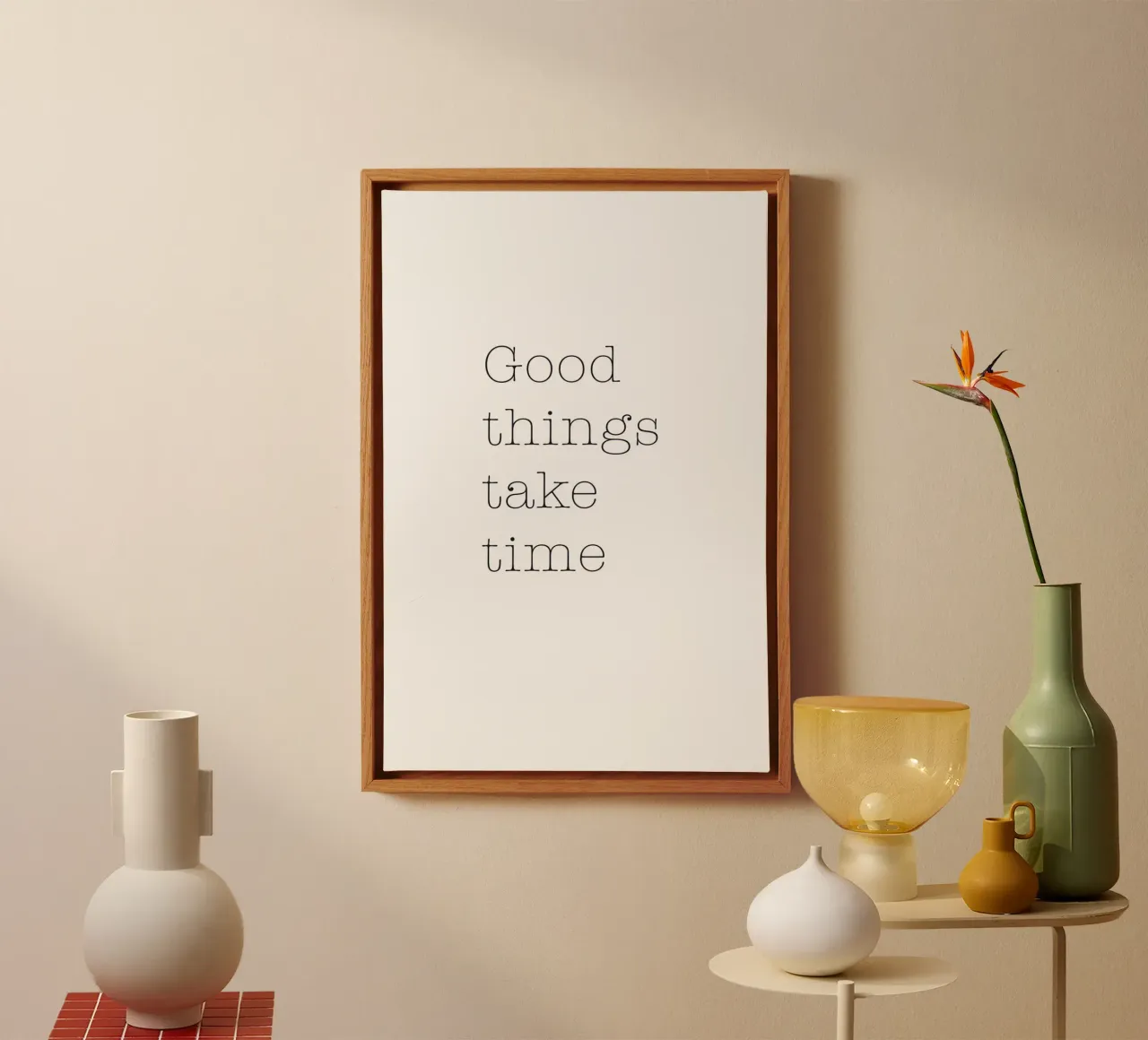Good things take time canvas by NouveauPrints