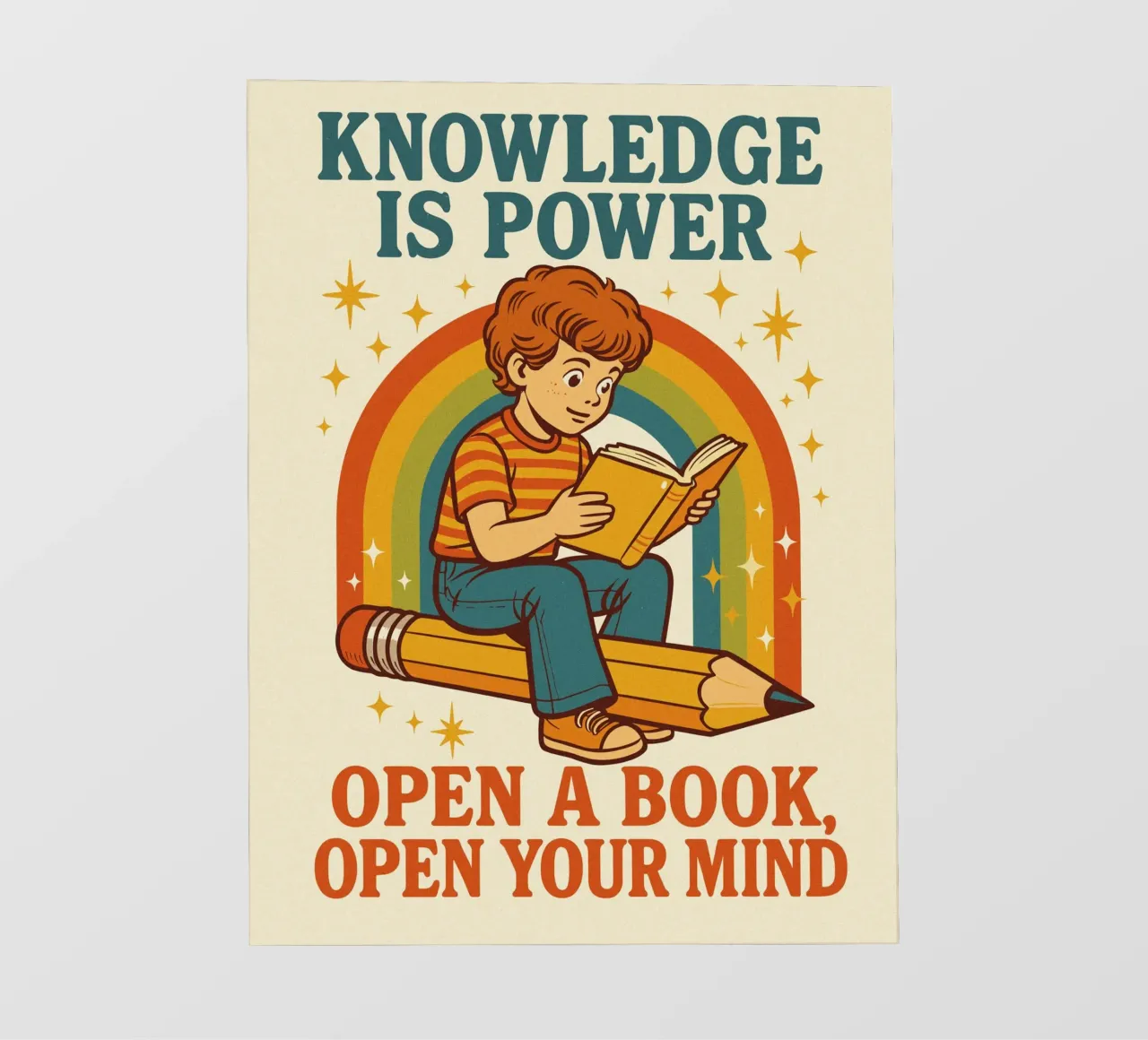 Knowledge is power telo in pvc da ramosashop