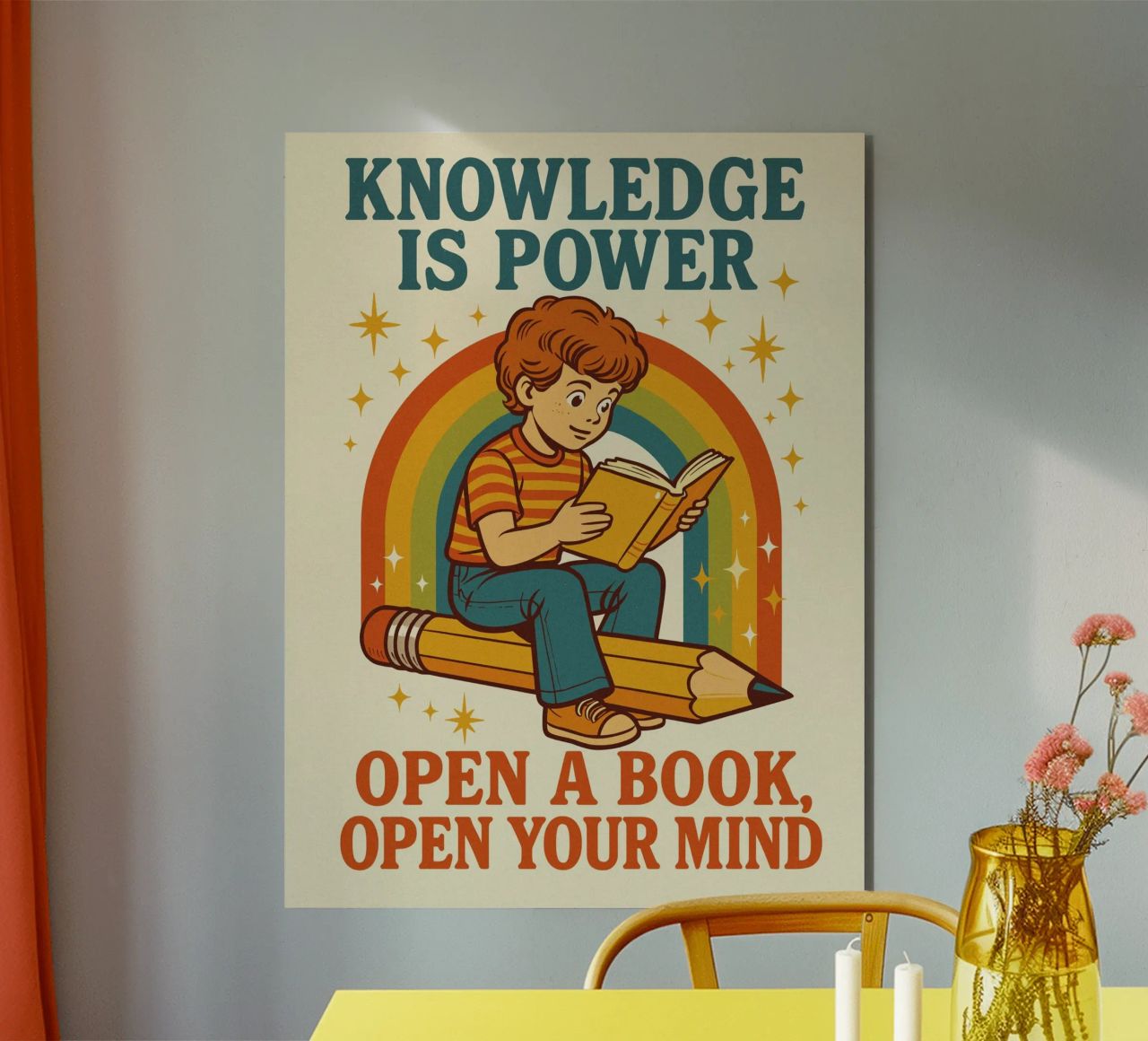 Knowledge is power alluminio dibond da ramosashop