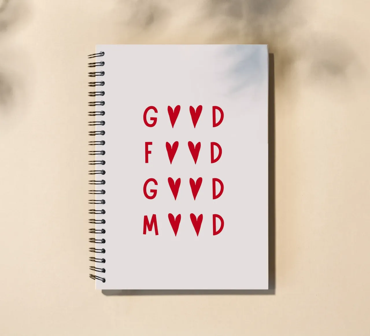 Typographic Art | Good Food Good Mood Print spiral notebook by NorwesClub